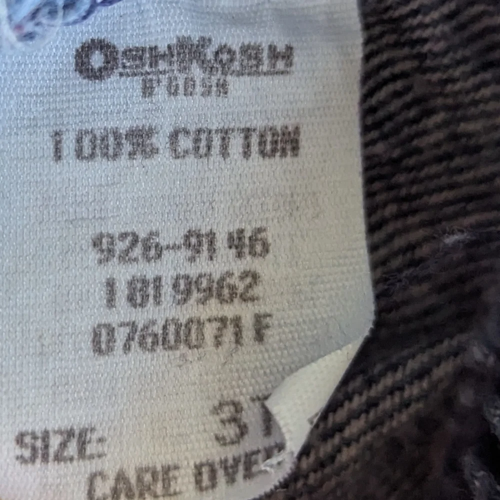 VTG 80s OshKosh B'gosh Blue Denim Skirt with Red Plaid Hem Elastic Waist Size 3T